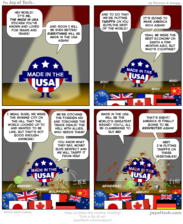 A word from the Made in the USA sticker